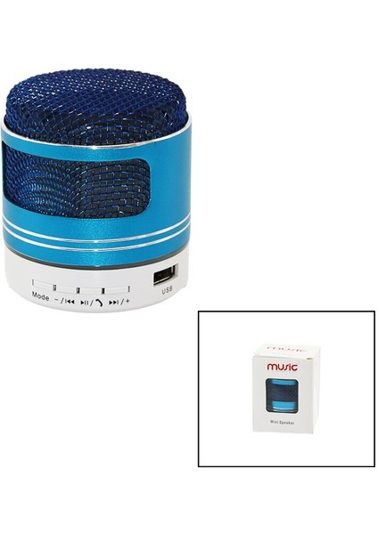 Mikrofon Kafa Modeli Bluetooth Wireless Mini Hoparlör Speaker USB ŞARJLI3W (5067)