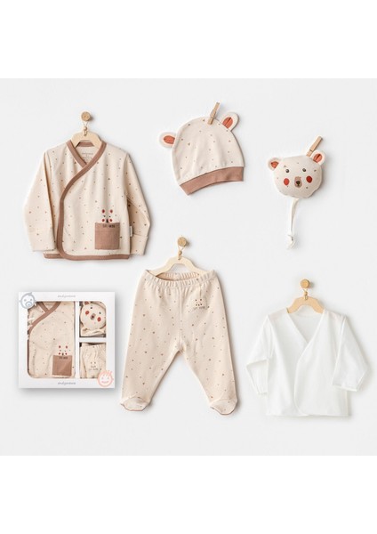 AC25020 Adventurous Bear 5li Hastane Çıkışı Beige