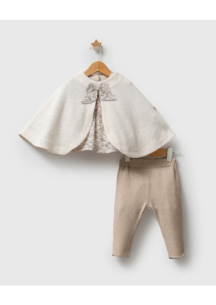 Trikolu Çiçek Pançolu 3lü Takım 8024 Ekru