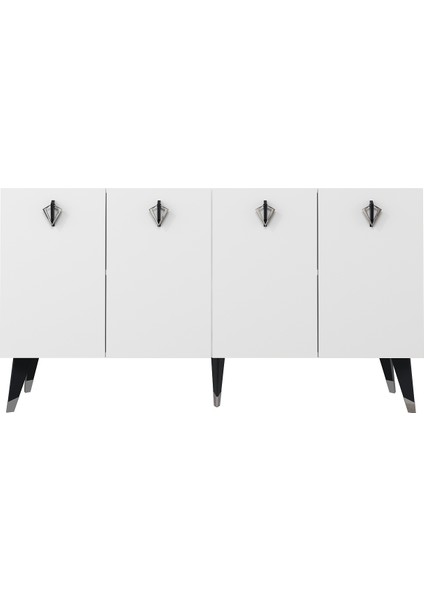 8207-32CT KB150 Konsol, Tv Ünitesi Beyaz-Gümüş fiyatları