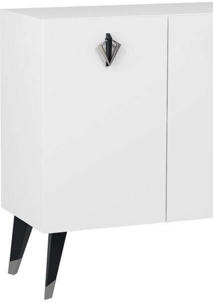 8207-32CT KB150 Konsol, Tv Ünitesi Beyaz-Gümüş fırsatları