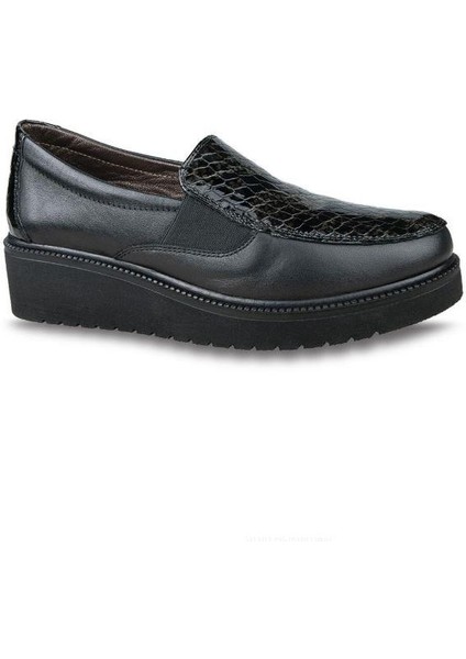 0730 Kadın Hakiki Deri Feta Topuk Anatomik Ayakkabı