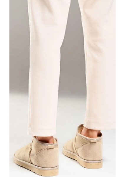 - Süet - Içi Kürklü - Ince Taban - Bilekte Kısa Kadın - Bot & Bootie fırsatları