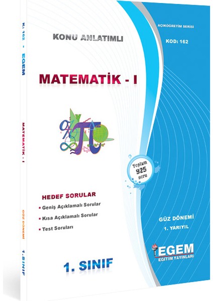 Aöf 1.sınıf Matematik I Güz Dönemi Konu Anlatımlı Soru Bankası