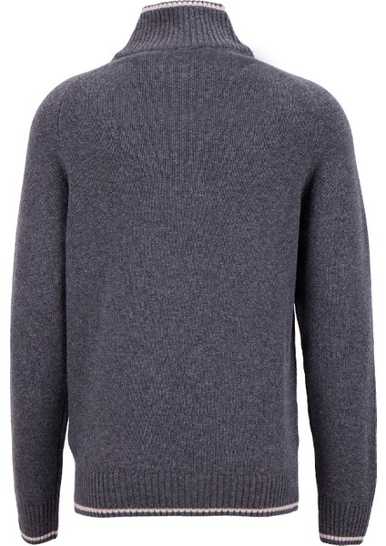 Bato Yaka Slim Fit Düz Antrasit Erkek Kazak F5WM-KZK 2523 fiyatları