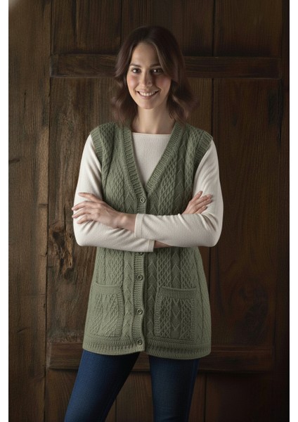 Anne Yeleği Klasik Örgü Yün Pamuk Karışımlı fiyatları