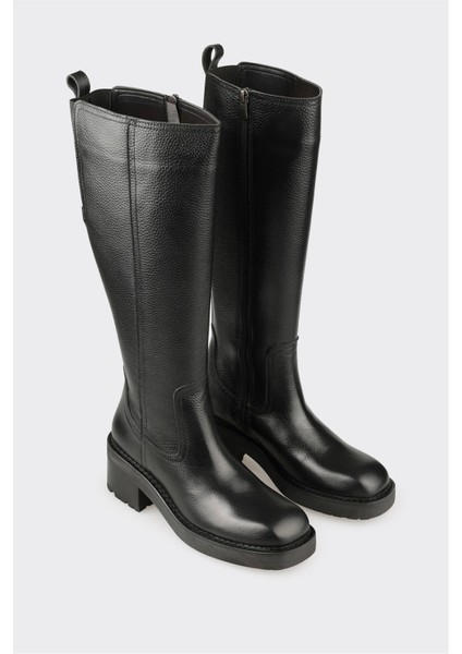 Siyah Deri Kadın Çizme fiyatları