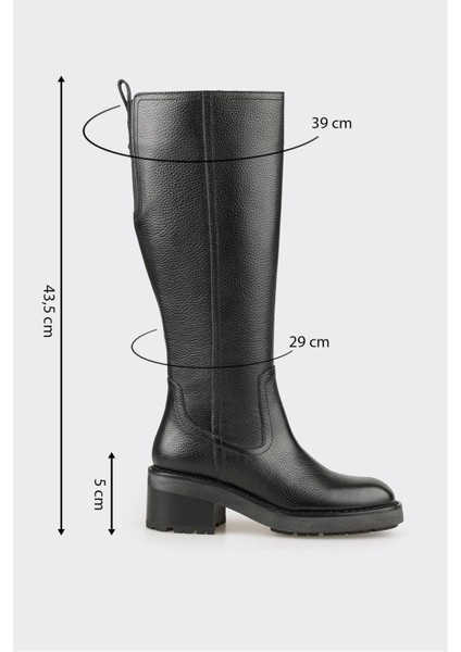 Siyah Deri Kadın Çizme indirimleri