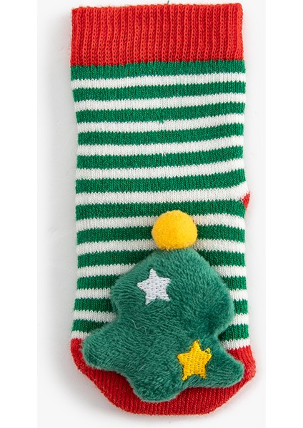 Yılbaşı Ağacı Aplikeli Pamuklu Soket Havlu Çorap fiyatları