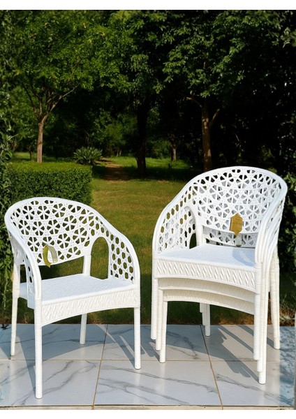 Maria Lotus Yuvarlak Masa Takımı 90X90 cm Camlı Masa 4 Kişilik Masa Seti fiyatları