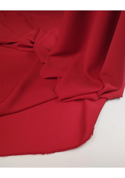 Kırmızı Renkte Krep Şifon (En 145 cm x Boy 160 Cm)