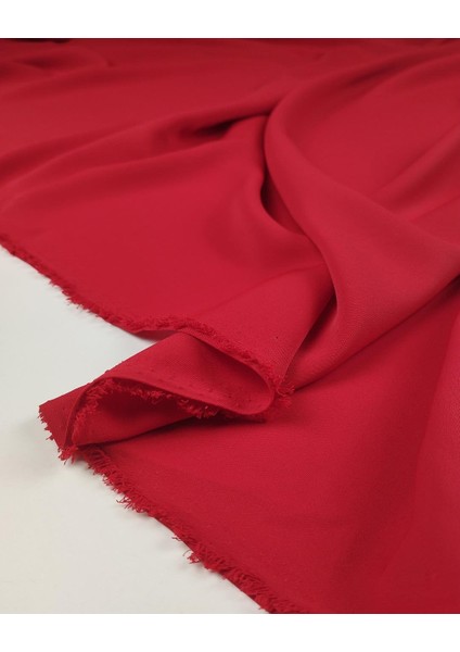 Kırmızı Renkte Krep Şifon (En 145 cm x Boy 160 Cm) fiyatları
