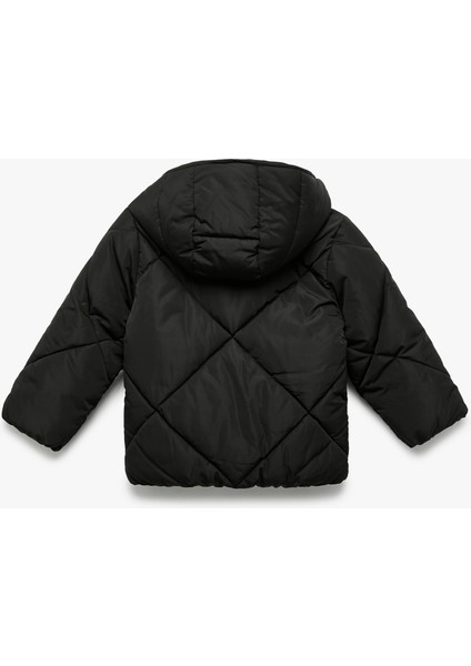 Uzun Kollu Cepli Kapitone Kapşonlu Mont fiyatları