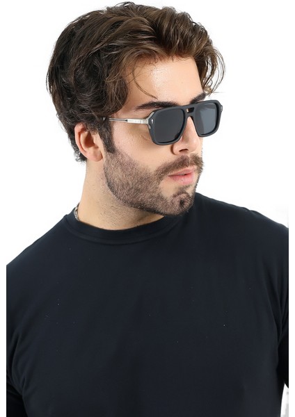 Erkek Mat Siyah Sportif UV400 Güneş Gözlüğü WP25-34 C2 M modelleri