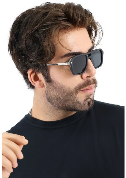 Erkek Mat Siyah Sportif UV400 Güneş Gözlüğü WP25-34 C2 M fırsatları