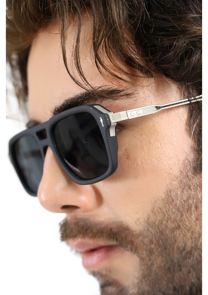 Erkek Mat Siyah Sportif UV400 Güneş Gözlüğü WP25-34 C2 M indirimleri