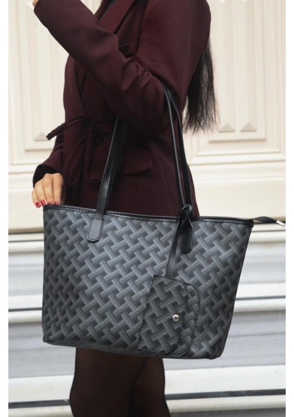 Mercia Desenli Cüzdan Detaylı Omuz Çantası modelleri