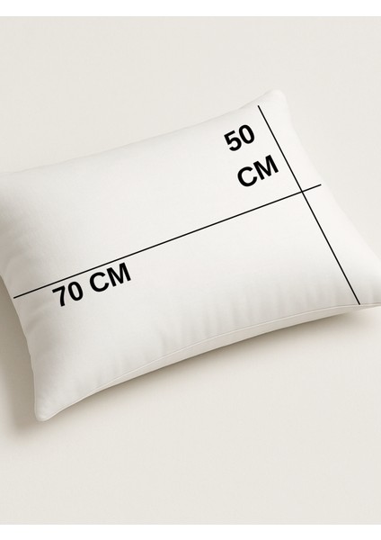 2'li 600 gr Pamuklu Silikon Yastık Yumuşak Rahat Antialerjik Makinede Yıkanabilir Pürüzsüz Yastık 50X70CM indirimleri