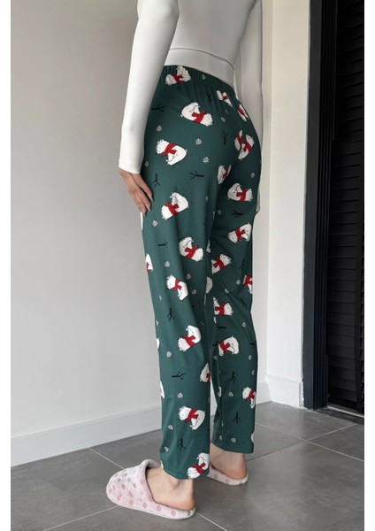 Kadın Bel Lastikli Baskılı Pijama Altı P-00019014 modelleri