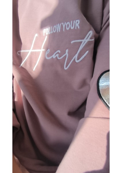 Kız Çocuk Sweatshirt Bluz Rahat Modern Şık Yumuşacık Kollar Kalpli modelleri