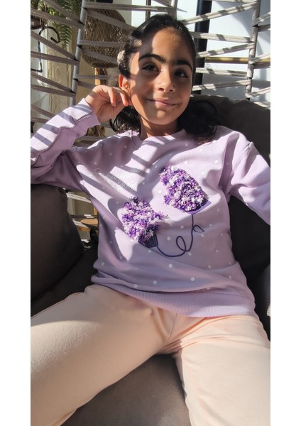 Kız Çocuk Sweatshirt Bluz Rahat Modern Şık Yumuşacık, Canlı Renkler