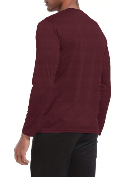 Erkek %100 Pamuklu Likralı Esnek Spor Koşu Günlük Antrenman Uzun Kollu Penye T-Shirt fiyatları