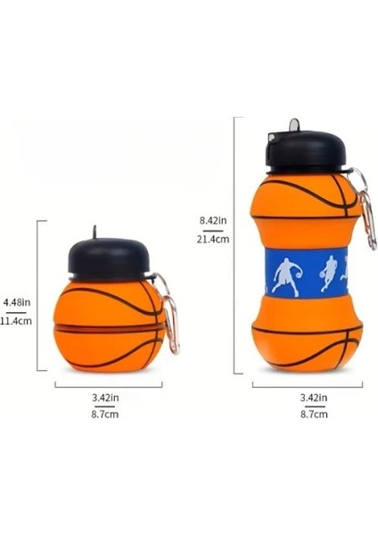 Basketbol Topu Tasarımlı Akordiyon Su Şişesi modelleri