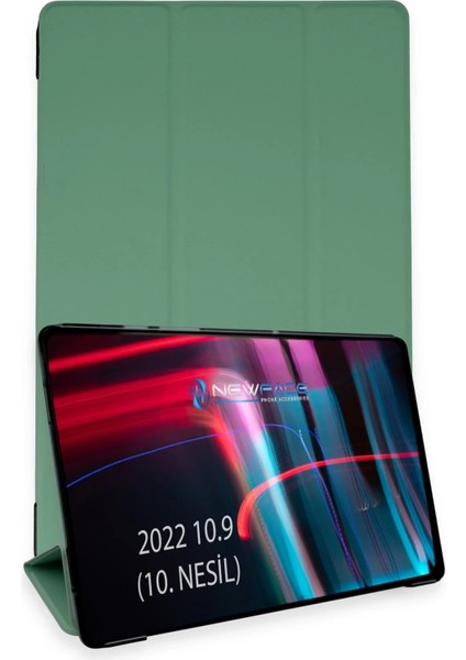 iPad 2022 10.9 (10.nesil) Kılıf Tablet Smart Kılıf - Koyu Yeşil - MRS8655-5656