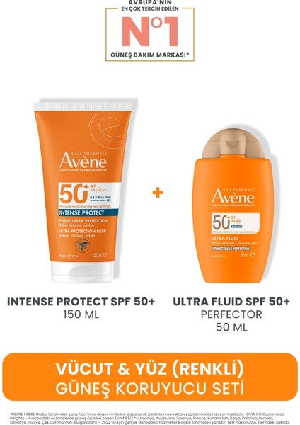 Vücut & Yüz (Renkli) Güneş Koruyucu Seti ( Intense Protect 150 ml + Ultra Fluid Perfector 50 Ml)