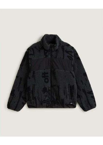 Erkek Sherpa Ceket Siyah Erkek Peluş Ceket