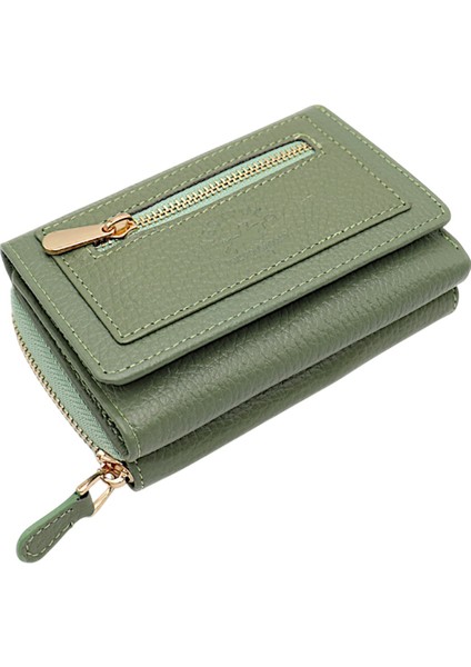 Saxa Kağıt Para ve Bol Kart Bölmeli Hakiki Deri Kadın Kartlık Cüzdan - Açık Yeşil fiyatları