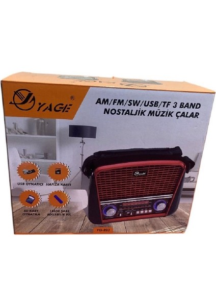 20 cm LED Lambalı 3 Bant Nostajik USB Bluetooth Radyo 4133 indirimleri