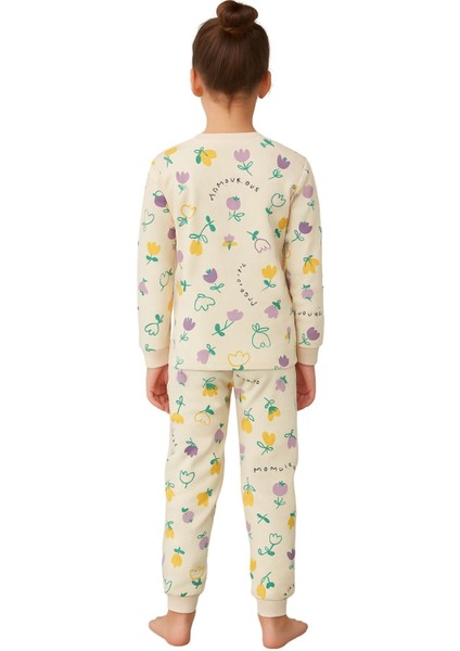Magnifi Ove Yazılı Lale Baskılı Kız Çocuk Pijama Takımı fiyatları