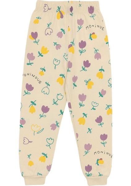 Magnifi Ove Yazılı Lale Baskılı Kız Çocuk Pijama Takımı fırsatları