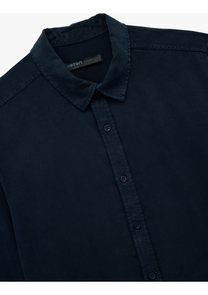 Regular Fit Uzun Kollu Düğmeli Klasik Yaka Gömlek modelleri