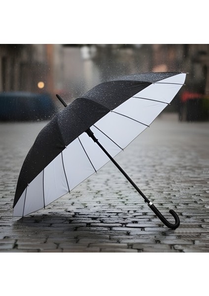 Isabella 16 Telli Otomatik Açılır Lüks Goretex Şemsiye - Siyah - Rüzgara Dayanıklı & Zarif fiyatları