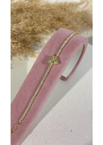 Sarı Turmalin Kalp Bileklik (Farklı Renk Çalışılır) fiyatları