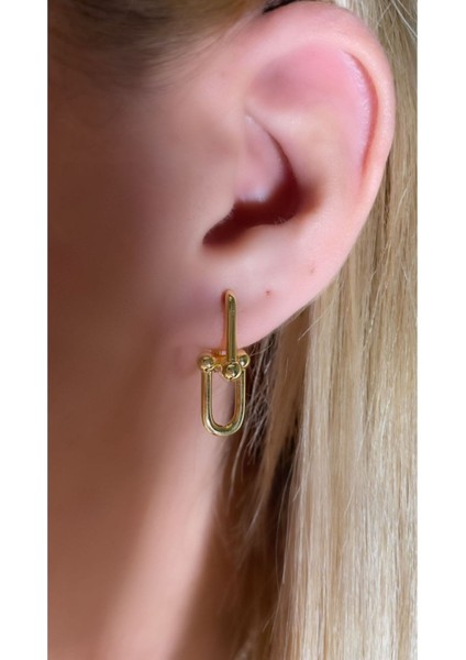 Ithal Yüksek Kalite Gold U Küpe