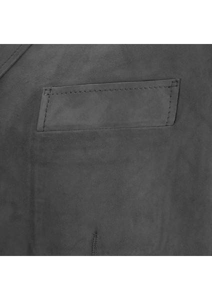 Erkek Gri Süet Blazer Ceket