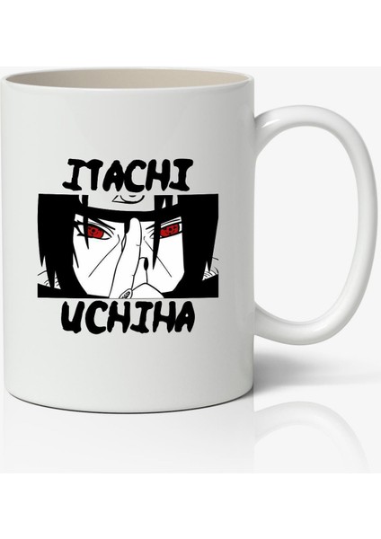 Itachi Uchiha Naruto Temalı Beyaz Kupa Bardak Sevgiliye Arkadaşa Hediye
