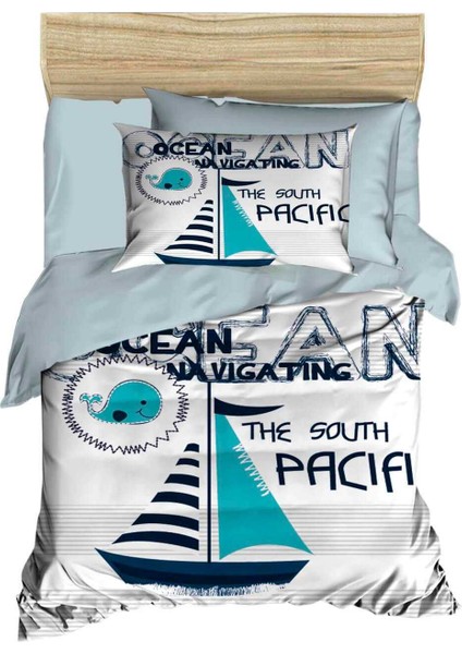 Dijital Baskılı 3D Pamuklu Yenidoğan Bebek Nevresim Takımı South Pasific fiyatları