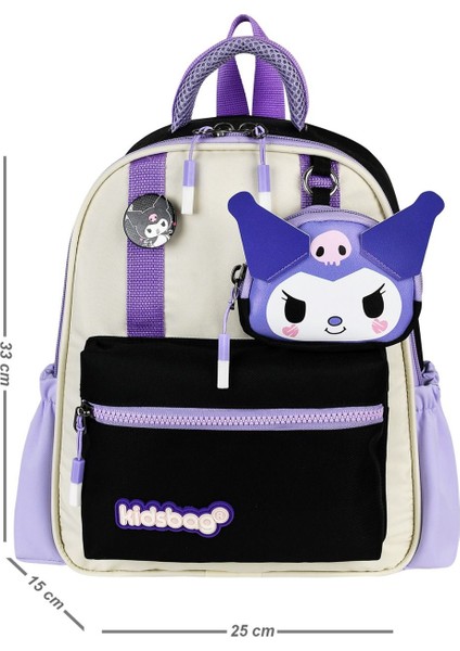 Kuromi My Melody Labubu Baskılı Lüx Cüzdanlı Anaokulu Çantası