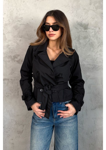 Kadın Kısa Kuşaklı Trençkot 5970 indirimleri