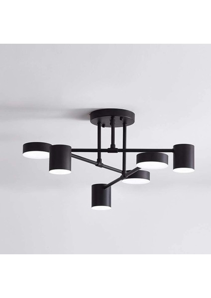 Eaos Siyah Ledli Plafonyer Avize