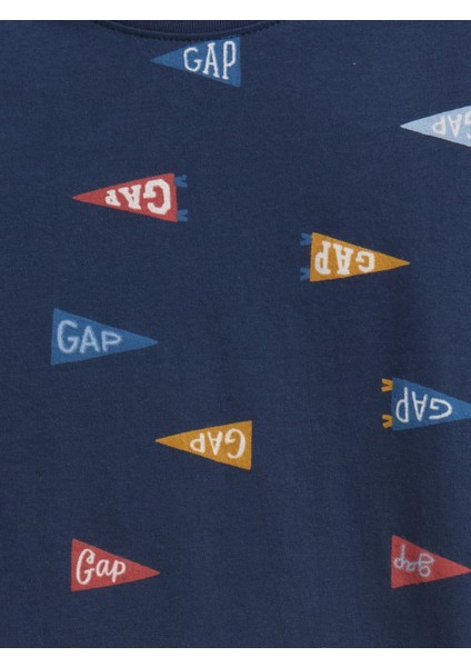 Erkek Bebek Lacivert Gap Logo Baskılı T-Shirt fiyatları