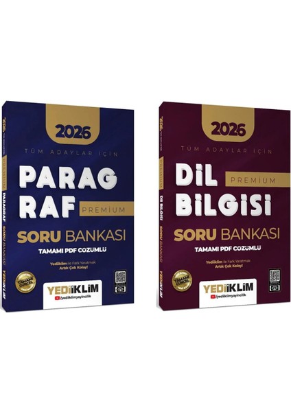 Yediiklim 2026 KPSS MEB-AGS DGS ALES TYT AYT MSÜ Paragraf + Dil B