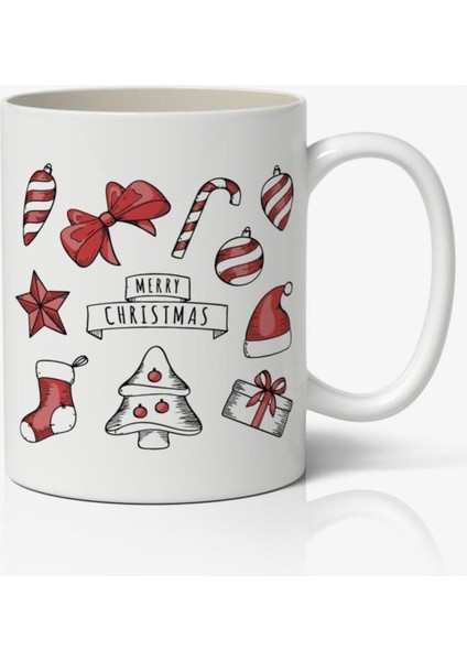 Yılbaşı Yeni Yıl Temalı Beyaz Kupa Bardak Sevgiliye Arkadaşa Hediye