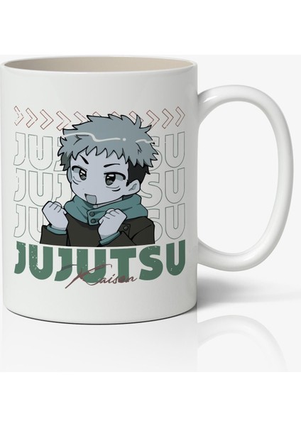 Jujutsu Kaisen Anime Temalı Beyaz Kupa Bardak Arkadaşa Sevgiliye Hediye
