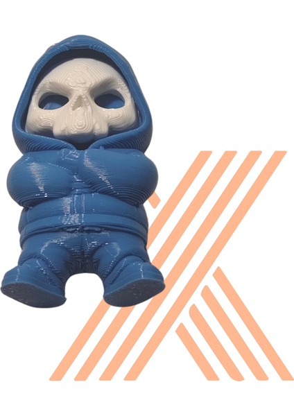 Kapüşonlu Iskelet Anahtarlık & Charm Mavi Renk 5cm fiyatları