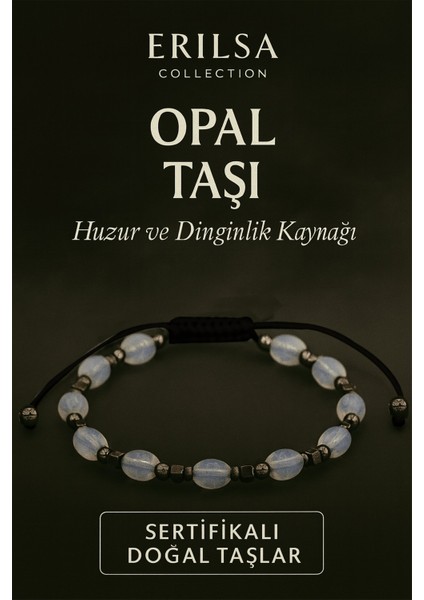 Sertifikalı Doğal Opal Taşı Bileklik – Huzur Kaynağı